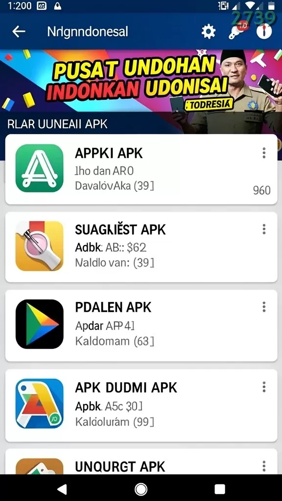 Cuplikan layar 77RP — halaman utama